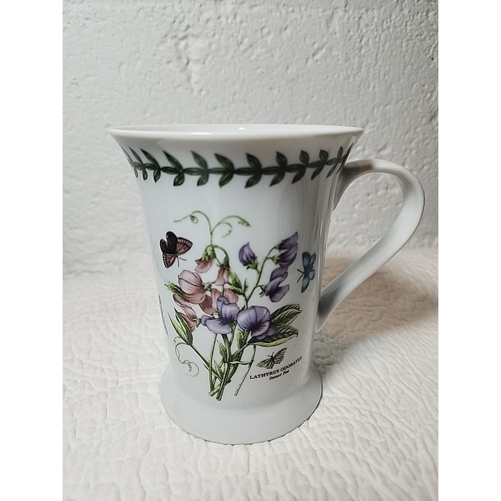 Set Of (2) Portmeirion 8013 BOTANIC GARDEN Cups With Matching Coasters - Picture 2 of 7